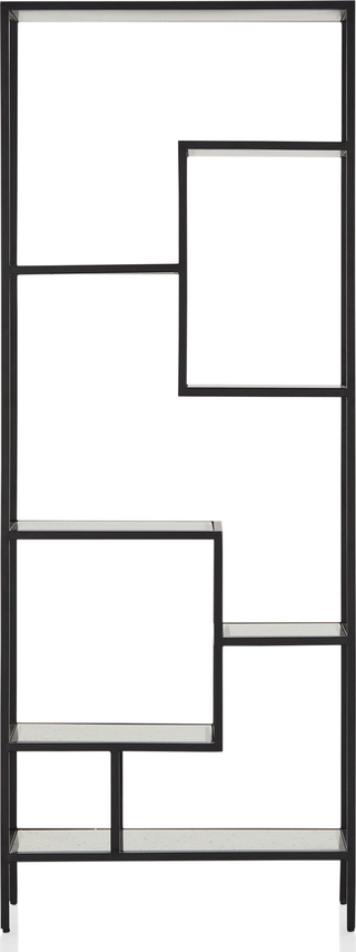 Arden Mirrored Shelving Unit - Black Arden Mirrored Shelving Unit - Black