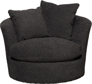 Clara Swivel Chair  -  Cuddle Charcoal