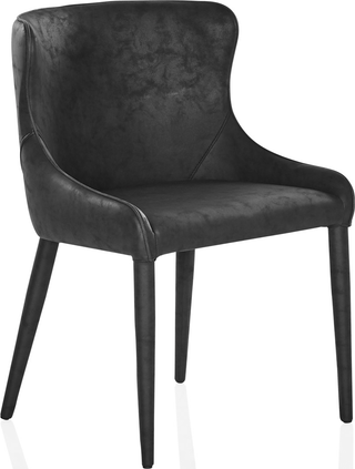 Markson Dining Chair  -  Black Vegan Leather
