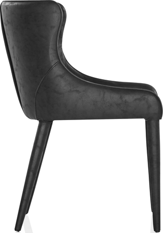 Markson Dining Chair  -  Black Vegan Leather
