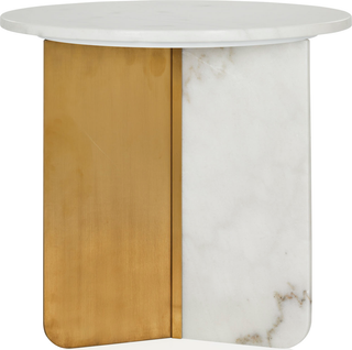 Como Marble Brass Side Table