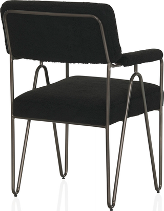 Lydia Dining Chair  -  Sheepskin Black