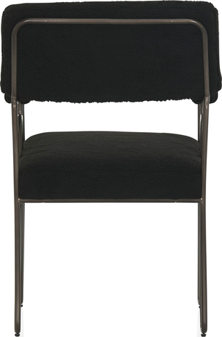 Lydia Dining Chair  -  Sheepskin Black