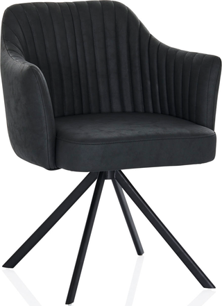 Alonzo Desk Chair  -  Black Vegan Leather