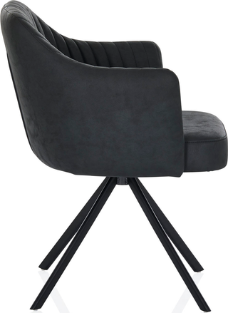 Alonzo Desk Chair  -  Black Vegan Leather