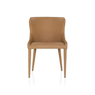 Markson Dining Chair   -  Tan Vegan Leather