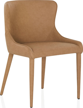 Markson Dining Chair   -  Tan Vegan Leather