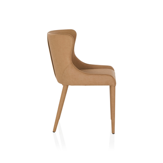 Markson Dining Chair   -  Tan Vegan Leather