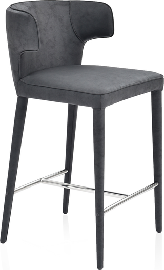 Melrose Counter Stool - Black Vegan Leather