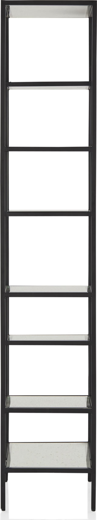 Arden Mirrored Shelving Unit  -  Black