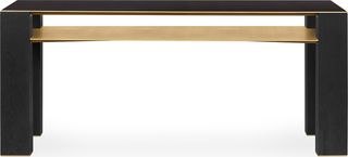 Bleeker Desk with Brass Shelf