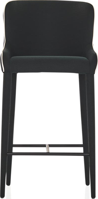 Markson Kitchen Stool  -  Black Upholstered