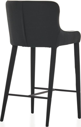 Markson Kitchen Stool  -  Black Upholstered