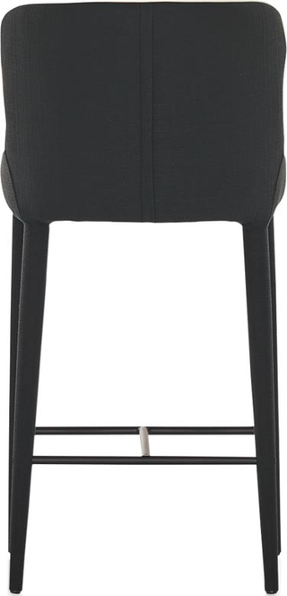 Markson Kitchen Stool  -  Black Upholstered
