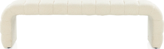 Westwood Bench  -  Ivory Boucle