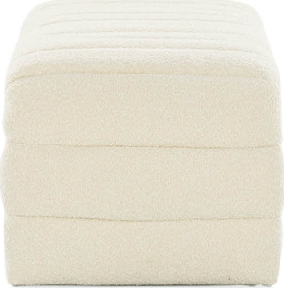 Westwood Bench  -  Ivory Boucle