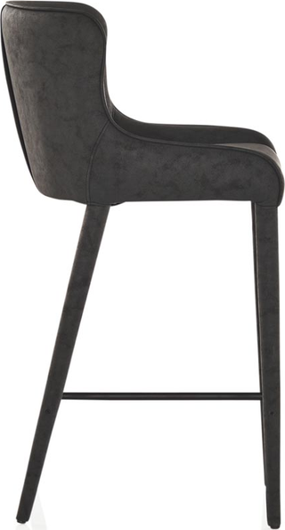 Markson Kitchen Stool  - Black Vegan Leather