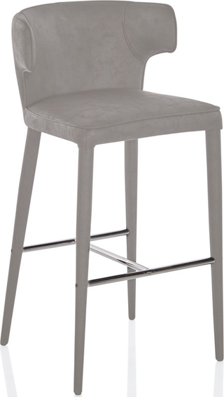 Melrose Kitchen Stool  -  Grey Vegan Leather