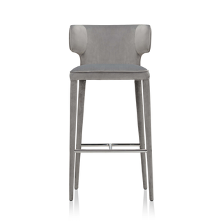 Melrose Kitchen Stool  -  Grey Vegan Leather
