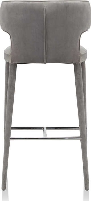 Melrose Kitchen Stool  -  Grey Vegan Leather