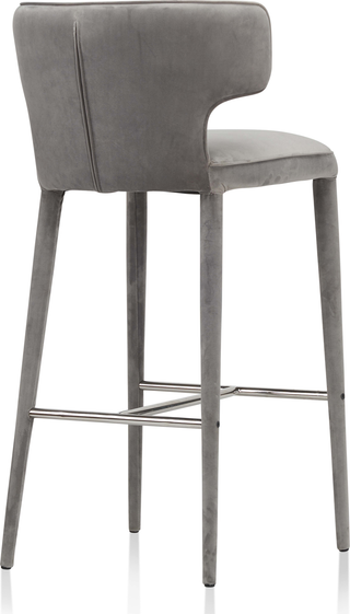 Melrose Kitchen Stool  -  Grey Vegan Leather