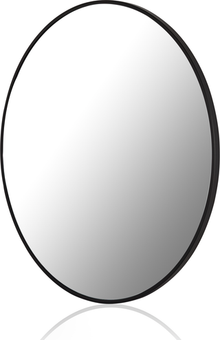 Charlotte Round Large Mirror  -  Black