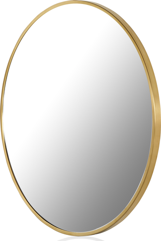 Charlotte Round Medium Mirror  -  Brushed Gold