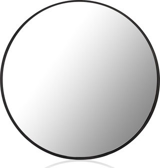 Charlotte Round Medium Mirror  -  Black