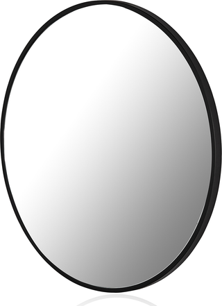 Charlotte Round Medium Mirror  -  Black