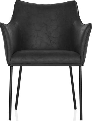 St James Dining Chair  -  Black Vegan Leather