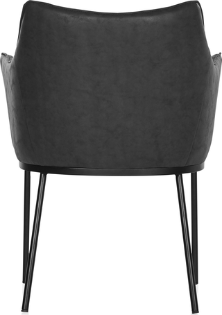 St James Dining Chair  -  Black Vegan Leather