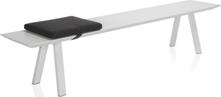 St Martin Dining Bench  -  White