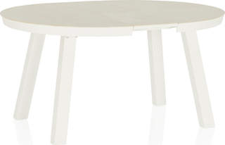 St Martin Round Extension Dining Table  -  White