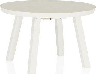 St Martin Round Extension Dining Table  -  White