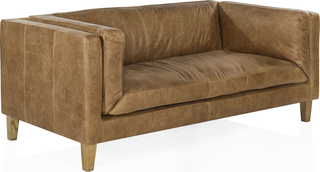 The Vittoria Loveseat  - Sand Leather