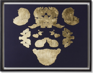 Pinella Abstract Print III  -  Navy