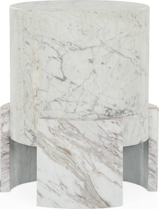 Tribeca Marble Side Table  -  Venato Carrara