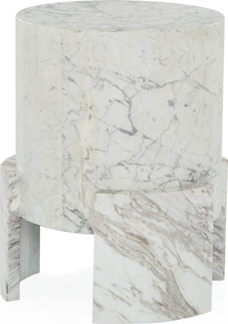 Tribeca Marble Side Table  -  Venato Carrara