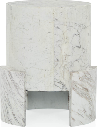 Tribeca Marble Side Table  -  Venato Carrara