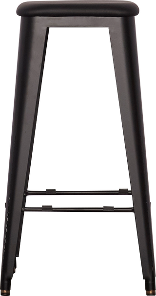Café Bar Stool – Black Leather - Bar Stool