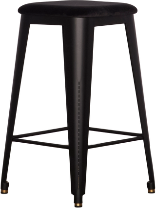 Café Counterstool – Black Velvet - Counterstool