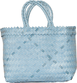 Large Woven Bag – Sky Blue - Basket
