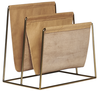 Brooke Magazine Holder – Coffee Leather - Accents