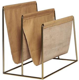 Brooke Magazine Holder – Coffee Leather - Accents