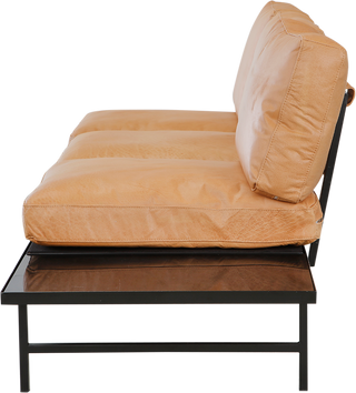 Leigh 3-Seater Sofa With Bench – Cognac Leather - Sofa