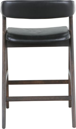 Addison Counter Stool – Seared Oak/Black Leather - Counterstool