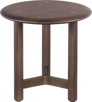 Stilt Round Small Side Table – Smoked Oak - Side Table