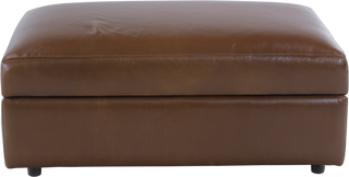 Beverly Leather Storage Ottoman – Libby Saddle - Ottoman