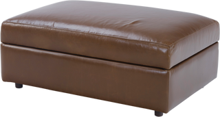 Beverly Leather Storage Ottoman – Libby Saddle - Ottoman
