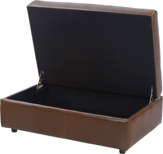 Beverly Leather Storage Ottoman – Libby Saddle - Ottoman